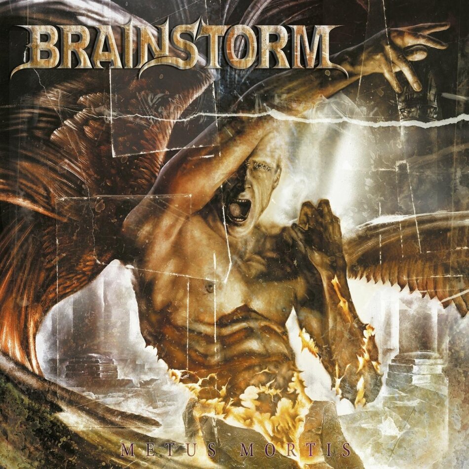 Brainstorm (Heavy) - Metus Mortis 2023 Reissue, Atomic Fire Records, Gatefold, Yellow/Black Marbled Vinyl, 2 LPs