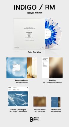 RM (BTS) (K-Pop) - Indigo (Clear with Blue splatter, LP)