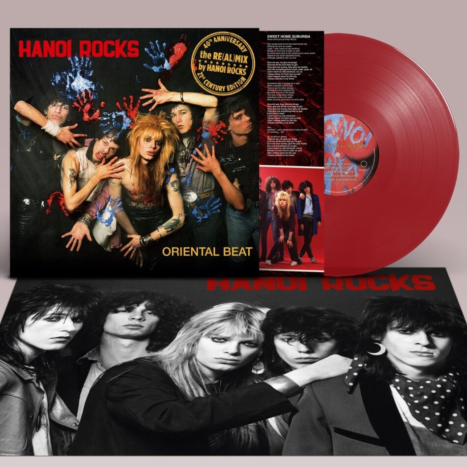 Hanoi Rocks - Oriental Beat 2023 Reissue, Svart Records, 40th Anniversary Edition, Blood Red Vinyl, LP