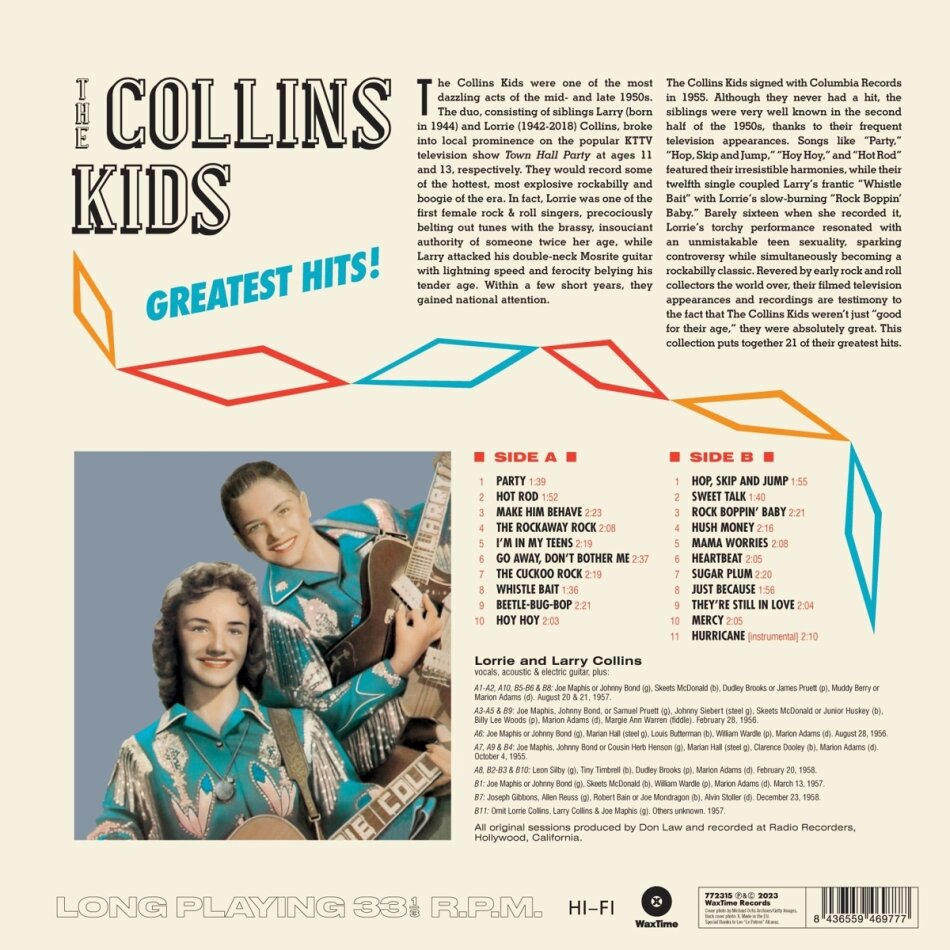 Collins Kids - Greatest Hits! Waxtime, LP