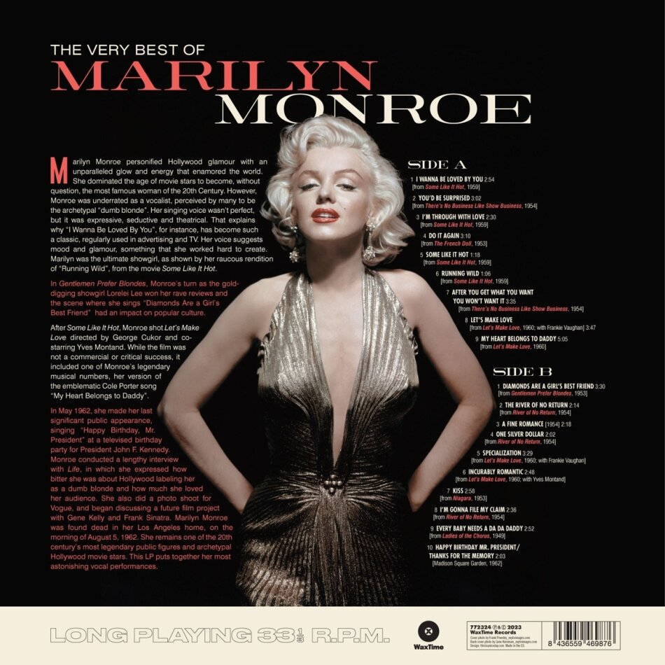 Marilyn Monroe - Very Best Of 2023 Reissue, Waxtime, LP