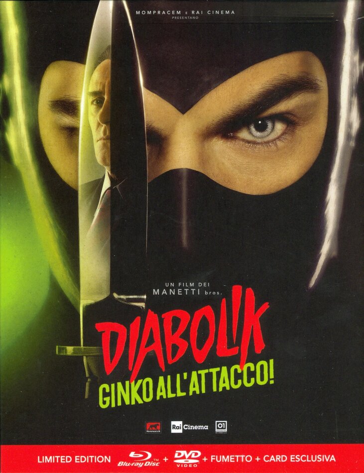 Diabolik - Ginko all'attacco! (2022) + Card, + Fumetto, Schuber, Limited Edition, Blu-ray + DVD