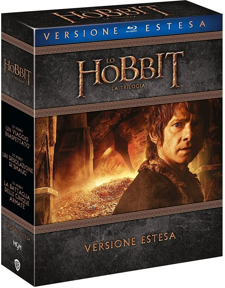 The Hobbit 1-3 - The Motion Picture Trilogy Extended Edition, New Edition, Remastered, 9 Blu-rays