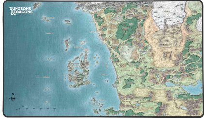 KONIX - Dungeons + Dragons Mousepad - Faerun Map [XXL]