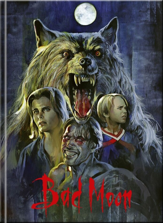 Bad Moon (1996) Cover C, Director's Cut, Version Cinéma, Édition Limitée, Mediabook, Uncut, Blu-ray + DVD