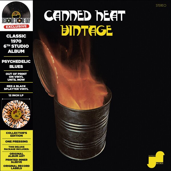 Canned Heat - Vintage RSD 2023, Splatter Orange/Noir Vinyl , LP