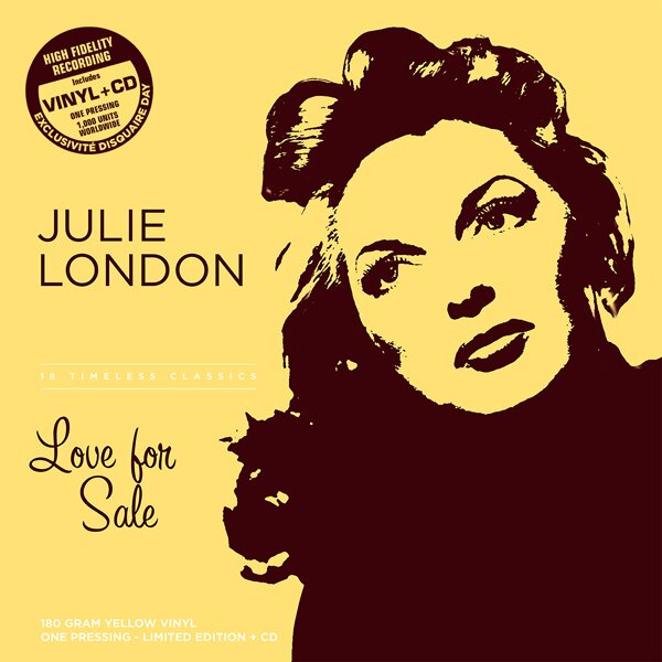 Julie London - Love For Sale RSD 2023, Yellow Vinyl, LP + CD