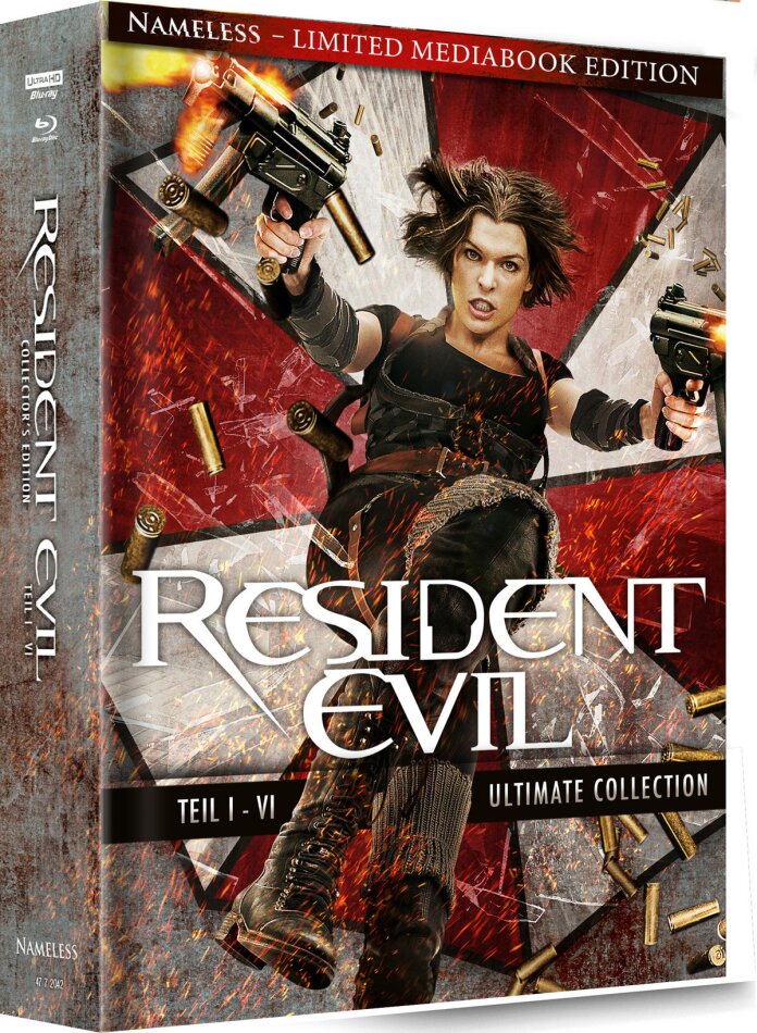 Resident Evil 1-6 Cover A, Limited Edition, Mediabook, Ultimate Edition, Uncut, 6 4K Ultra HDs + 6 Blu-rays