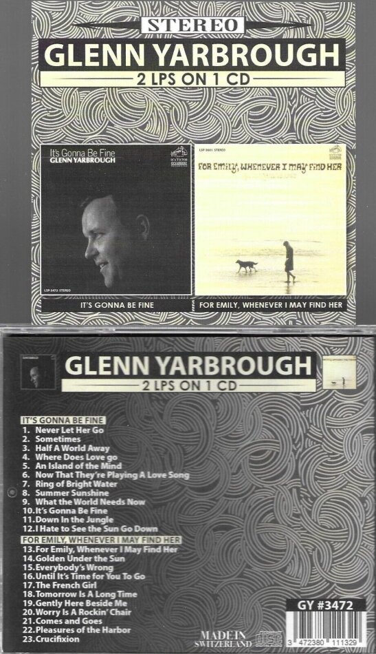 Glenn Yarbrough - It's Gonna Be Fine-For Emily / Whenever I May Find