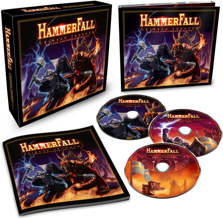 Hammerfall - Crimson Thunder Nuclear Blast, 2023 Reissue, Édition 20ème Anniversaire, Édition Limitée, 3 CD