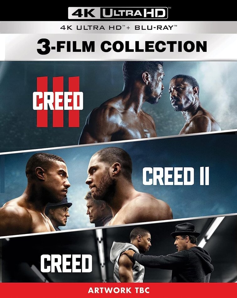 Creed 1-3 - Creed (2015) / Creed 2 (2018) / Creed 3 (2023) 3 4K Ultra HDs + 3 Blu-rays
