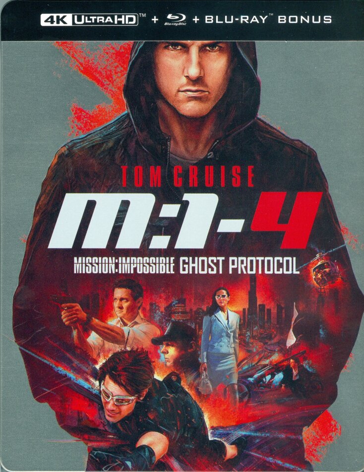 M:I-4 - Mission: Impossible 4 - Ghost Protocol (2011) Édition Limitée, Steelbook, 4K Ultra HD + 2 Blu-ray