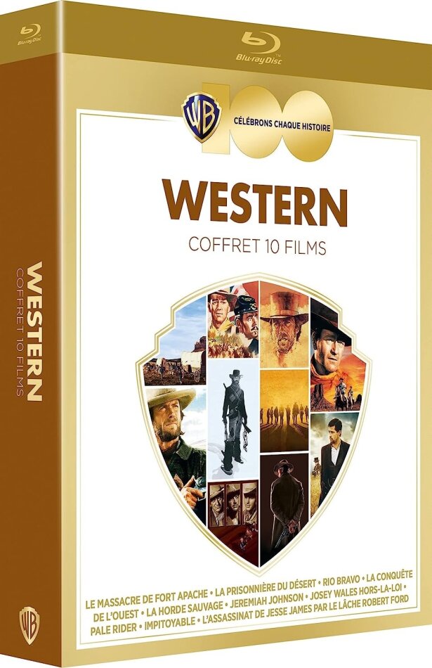Western - Coffret 10 Films 100 ans Warner Bros., 10 Blu-ray