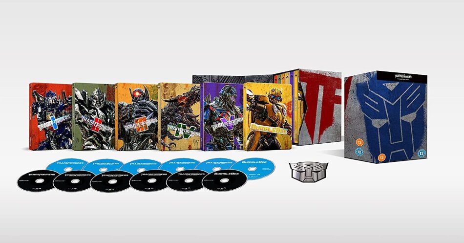 Bumblebee + Transformers 1-5 - 6-Movie Collection Limited Edition, Steelbook, 6 4K Ultra HDs + 6 Blu-rays