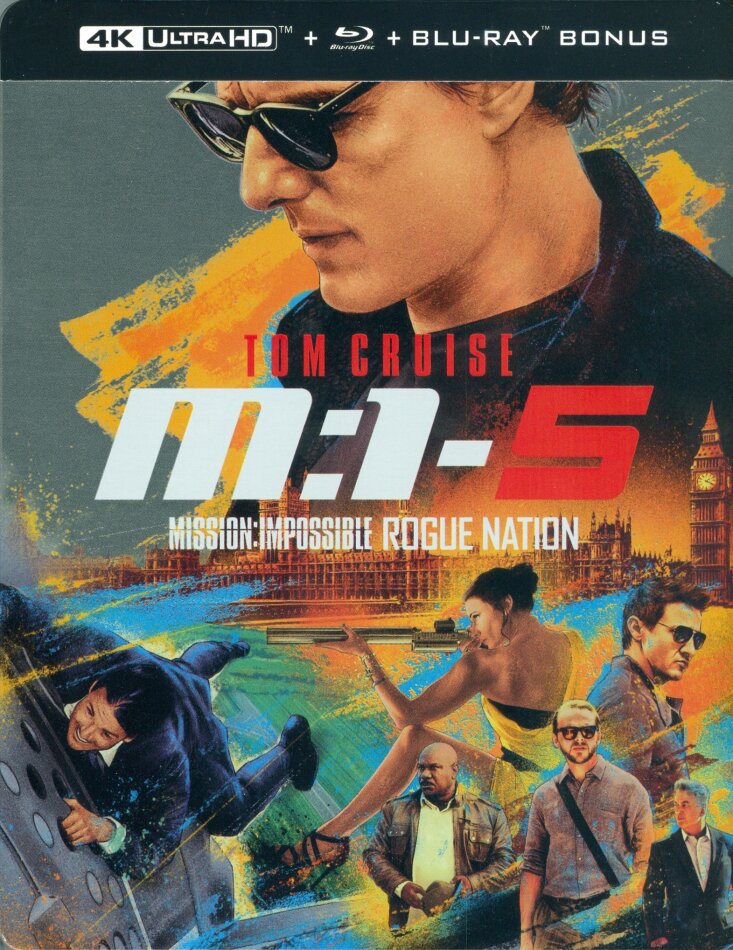 M:I-5 - Mission: Impossible 5 - Rogue Nation (2015) Édition Limitée, Steelbook, 4K Ultra HD + 2 Blu-ray