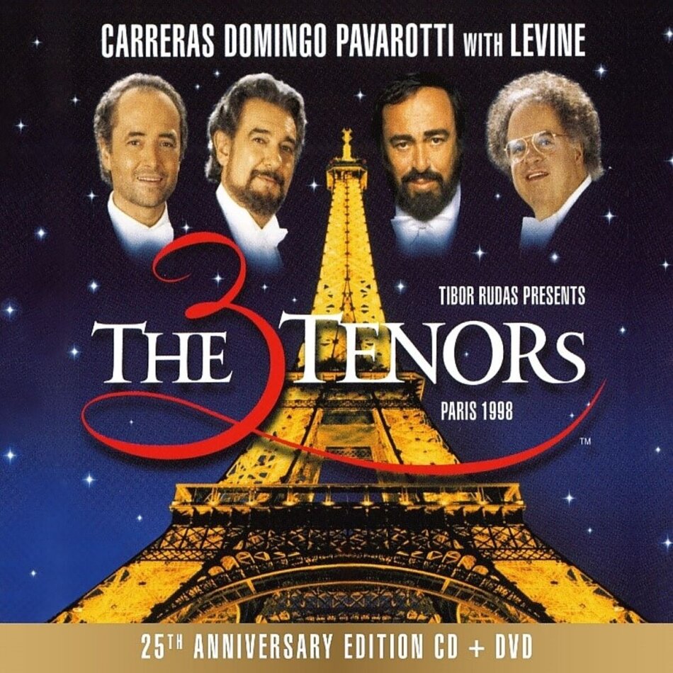 James Levine, José Carreras, Placido Domingo & Luciano Pavarotti - The 3 Tenors - Paris 1998 25th Anniversary Edition, CD + DVD
