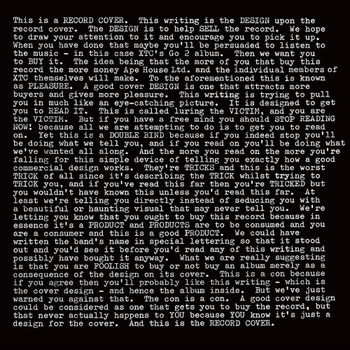 XTC - Go 2 2023 Reissue, ape house uk, 2 LPs