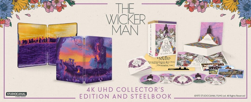 The Wicker Man (1973) Vintage Classics, Édition 50ème Anniversaire, Édition Collector Limitée, Steelbook, 2 4K Ultra HDs + 2 Blu-ray