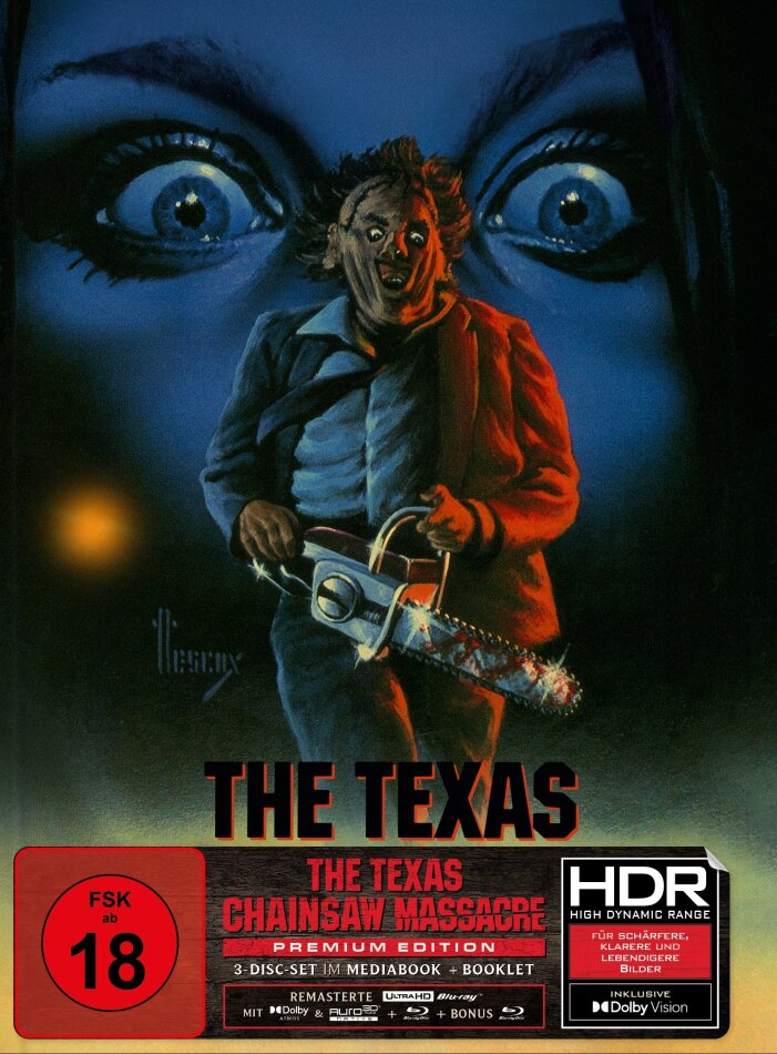 The Texas Chainsaw Massacre (1974) US-Video Cover, Cover C, Limited Edition, Mediabook, 4K Ultra HD + 2 Blu-rays