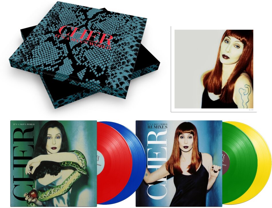 Cher - It's A Man's World 2023 Reissue, Warner Brothers, Deluxe Edition, Remastered, Red/Blue/Yellow/Green Vinyl, 4 LPs