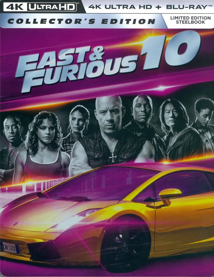 Fast & Furious 10 (2023) Collector's Edition, Limited Edition, Steelbook, 4K Ultra HD + Blu-ray