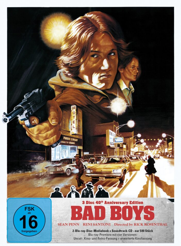 Bad Boys (1983) Cover Deutsches Kinomotiv 2, 40th Anniversary Edition, Limited Edition, Mediabook, 2 Blu-rays + CD