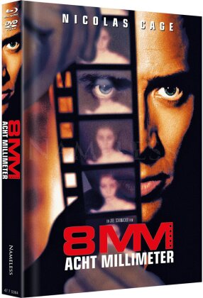 8MM - Acht Millimeter (1999) (Cover G, Wattiert, Edizione Limitata, Mediabook, Uncut, Blu-ray + DVD)