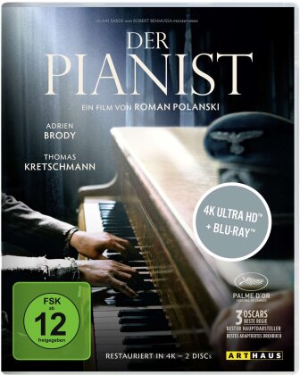 Der Pianist (2002) (Arthaus, 20th Anniversary Edition, Restaurierte Fassung, 4K Ultra HD + Blu-ray)