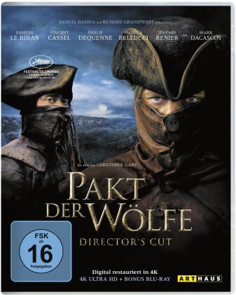 Pakt der Wölfe (2001) (Arthaus, Director's Cut, Restored, 4K Ultra HD + Blu-ray)