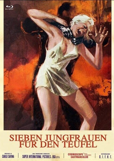 Sieben Jungfrauen für den Teufel (1968) Cover E, Eurocult Collection, Limited Edition, Mediabook, Blu-ray + DVD