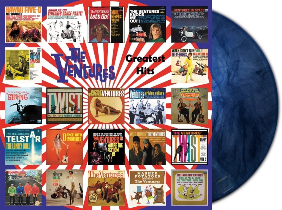 The Ventures - Greatest Hits 2023 Reissue, Renaissance, Blue Marble Vinyl, LP