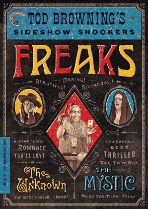 Tod Browning's Sideshow Shockers - Freaks (1932) / The Unknown (1927) / The Mystic (1925) (n/b, Criterion Collection, 2 DVD)