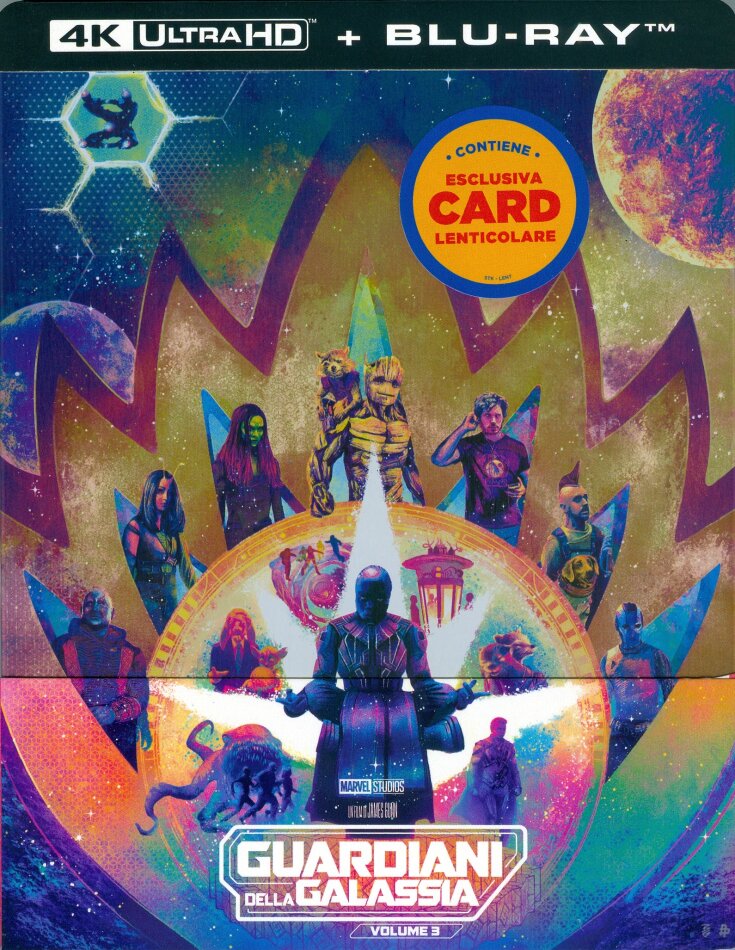Guardiani della Galassia Vol. 3 (2023) + Card Lenticolare, Edizione Limitata, Steelbook, 4K Ultra HD + Blu-ray