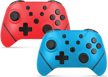 NuChamp Wireless Game Controller 2-Pack - blue/red