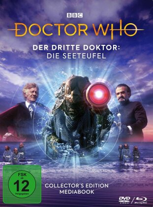Doctor Who - Der Dritte Doktor: Die Seeteufel (BBC, Collector's Edition, Edizione Limitata, Mediabook, Blu-ray + 2 DVD)