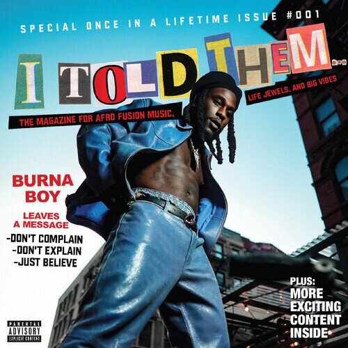 Burna Boy - I Told Them CD-R, Manufactured On Demand