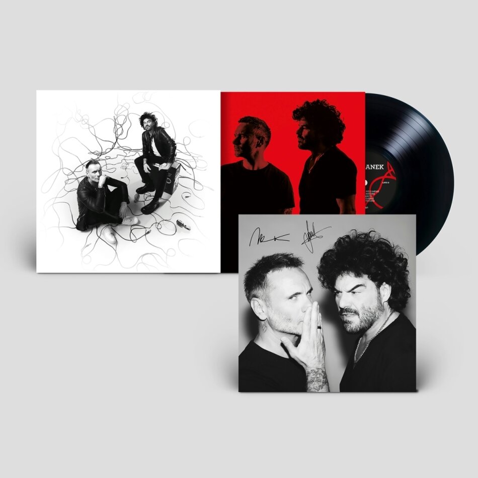 Renga (Pierfrancesco Renga) & Nek - Renganek Leaflet Autografato, Black Vinyl, LP