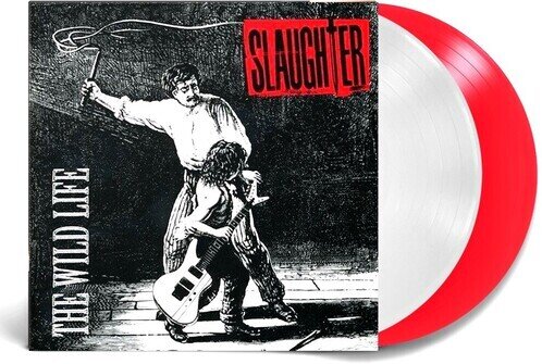Slaughter - Wild Life Gatefold, 2023 Reissue, Kiss My Wax Records, White/Red Vinyl, 2 LP