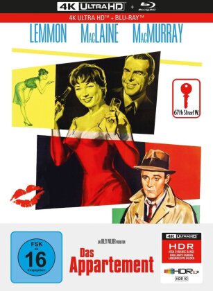 Das Appartement (1960) (Collector's Edition Limitata, Mediabook, 4K Ultra HD + Blu-ray)