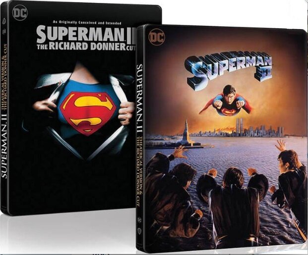 Superman 2 (1980) The Richard Donner Cut, Cinema Version, Steelbook, 2 4K Ultra HDs + 2 Blu-rays