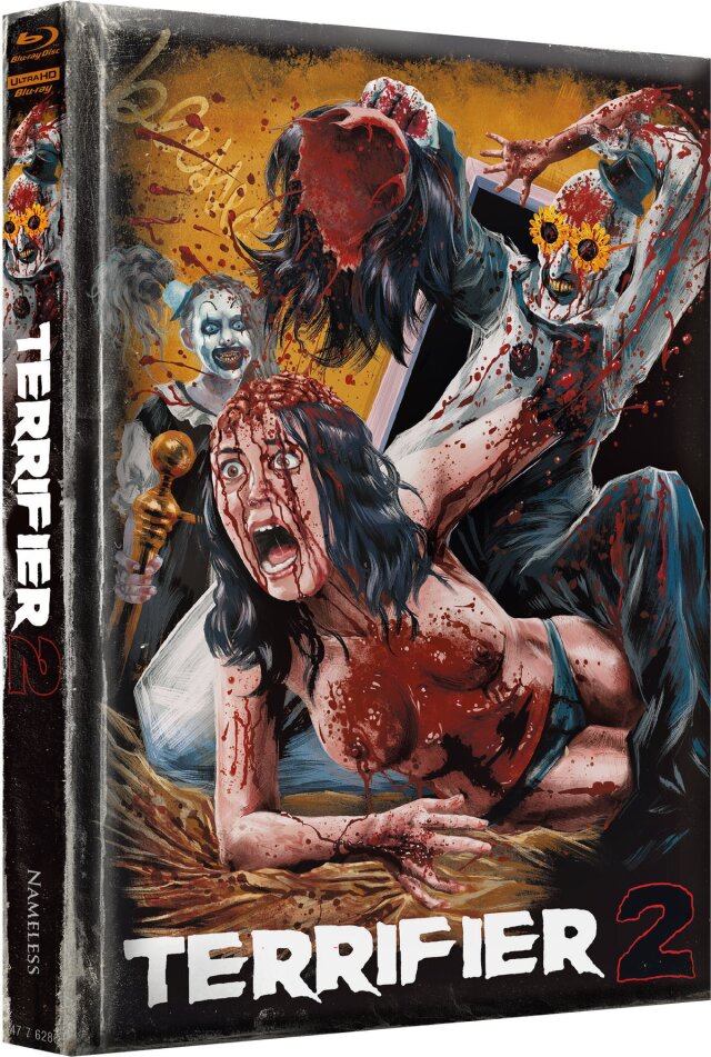 Terrifier 2 (2022) Wattiert, Cover I, Limited Edition, Mediabook, Uncut, 4K Ultra HD + Blu-ray