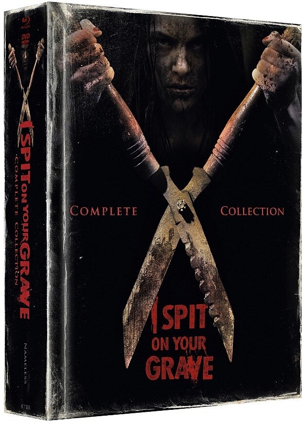 I Spit On Your Grave - Complete Collection Cover Schwarz, Wattiert, Édition Limitée, Mediabook, Uncut, 6 Blu-ray + 6 DVD