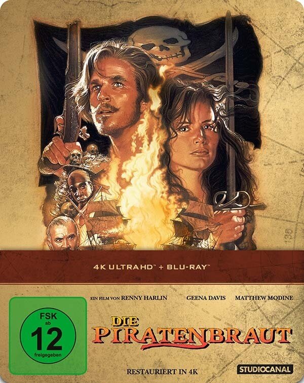 Die Piratenbraut (1995) Limited Edition, Restaurierte Fassung, Steelbook, 4K Ultra HD + Blu-ray