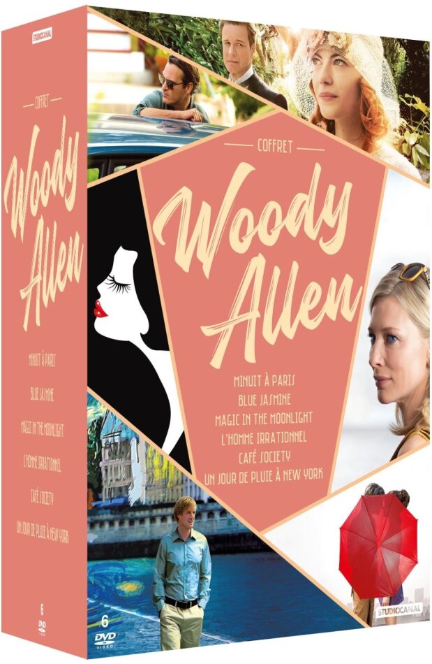 Coffret Woody Allen - Minuit à Paris / Blue Jasmine / Magic in the Moonlight / L'homme irrationnel / Café Society / Un jour de pluie à New York 6 DVD