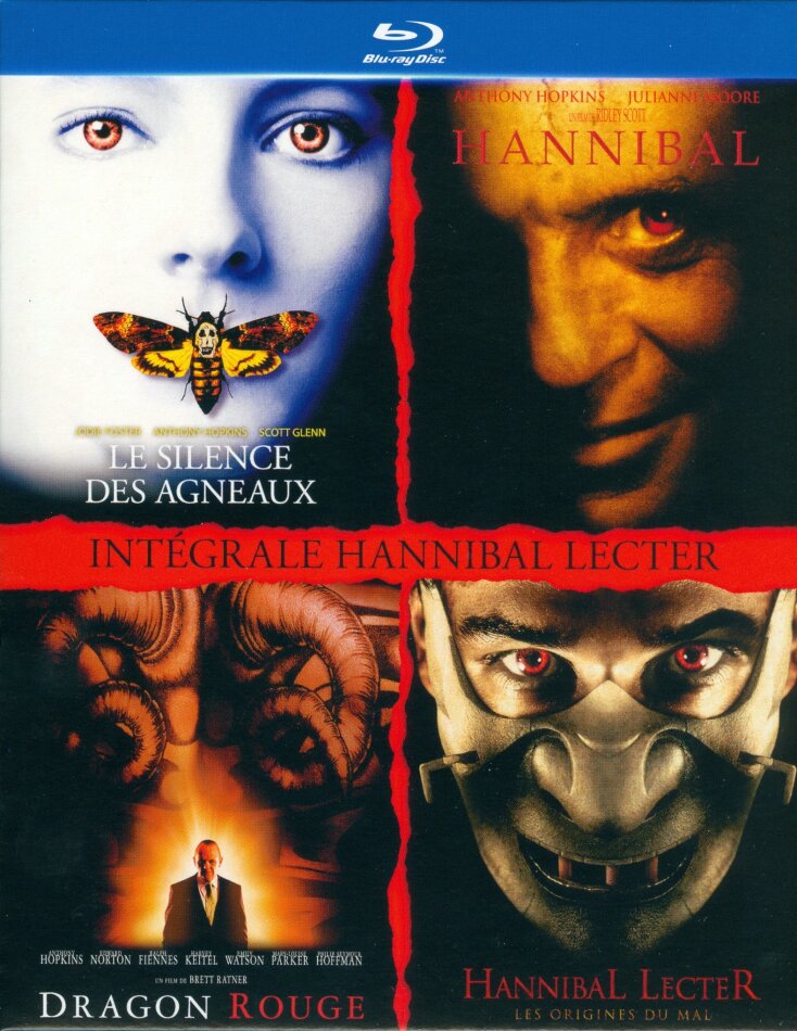 Intégrale Hannibal Lecter - Le silence des agneaux (1991) / Hannibal (2001) / Dragon Rouge (2002) / Hannibal Lecter: Les origines du mal (2007) 4 Blu-rays