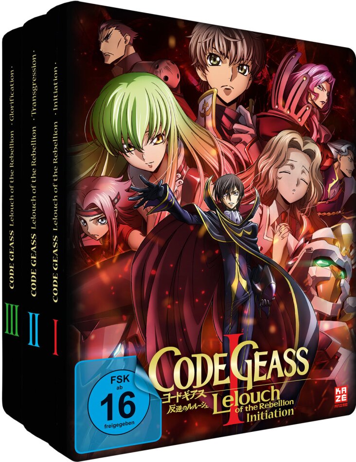 Code Geass: Lelouch of the Rebellion - Movie Trilogie Bundle, Steelcase, 3 DVDs