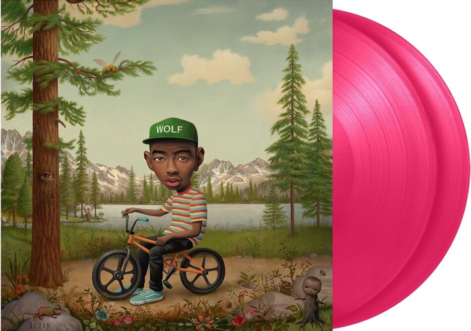Tyler The Creator (Odd Future) - Wolf 2023 Reissue, Columbia Records, Gatefold, opaque hot pink vinyl, 2 LPs
