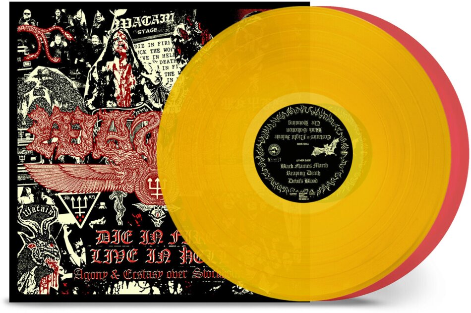 Watain - Die In Fire - Live In Hell Yellow/Red Vinyl, 2 LPs