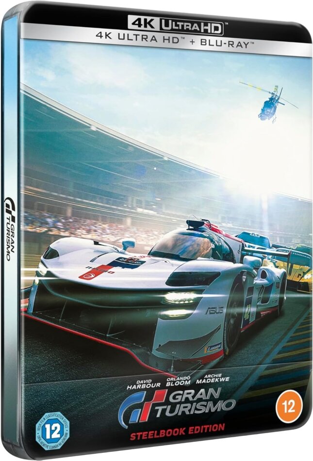 Gran Turismo (2023) Blue Cover, Limited Edition, Steelbook, 4K Ultra HD + Blu-ray