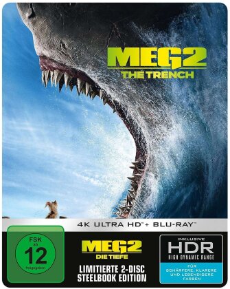Meg 2 - The Trench / Die Tiefe (2023) (Edizione Limitata, Steelbook, 4K Ultra HD + Blu-ray)